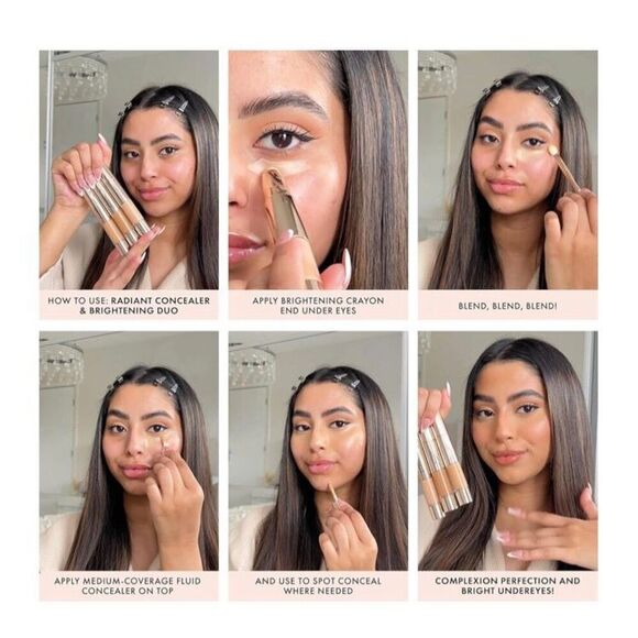 ICONIC LONDON - NWT - Radiant Concealer & Brightening Duo in GOLDEN TAN. 2-in-1 - Picture 10 of 16